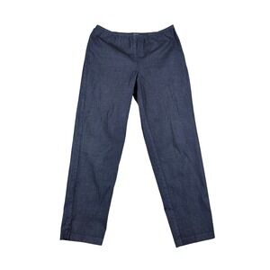 Ellen Fisher Women's Pull On Denim‎ Pants Organic Cotton Blend Medium Minimalist